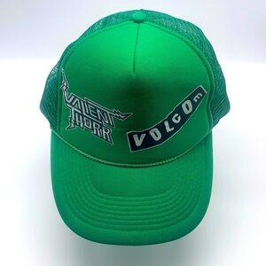 Otto - Vintage Volcom Valient Thorr Green And White  Trucker Hat One Size